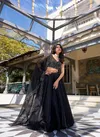 Noura By LNB Black Beauty Star Satin Lehenga Choli Orders In India